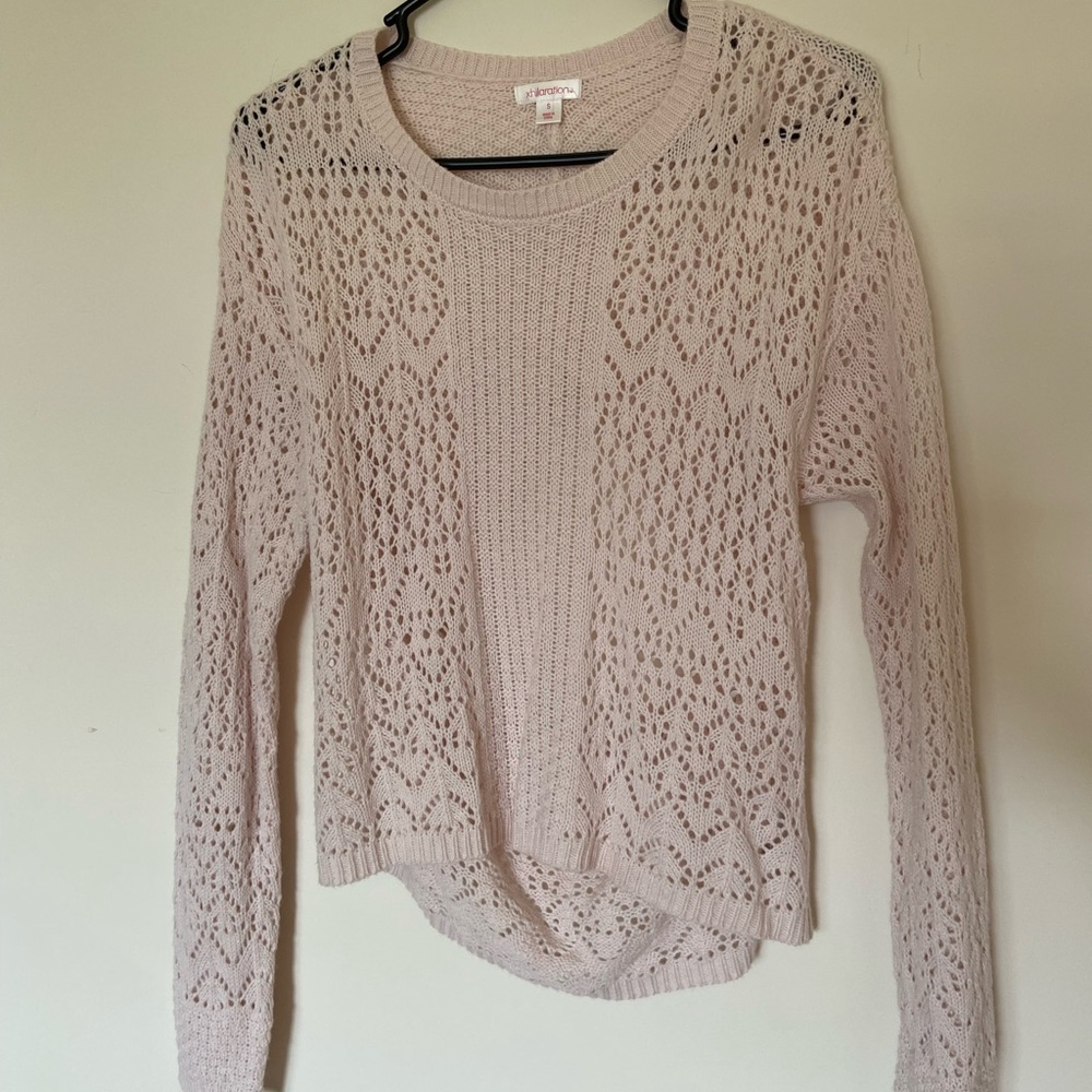 light pink sweater